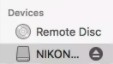 Nikon SD Card under devices