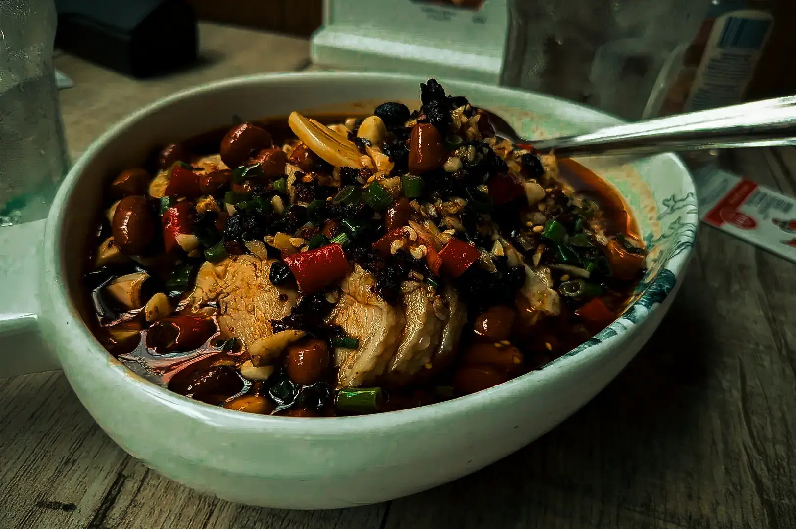 6ix 6ix dish of mixed Sichuan and Dongbei cuisines.